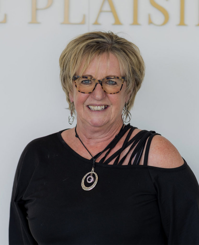 Le Plaisir employee Sue offers hair and beauty treatments including hair styling in Kaiapoi Silverstream